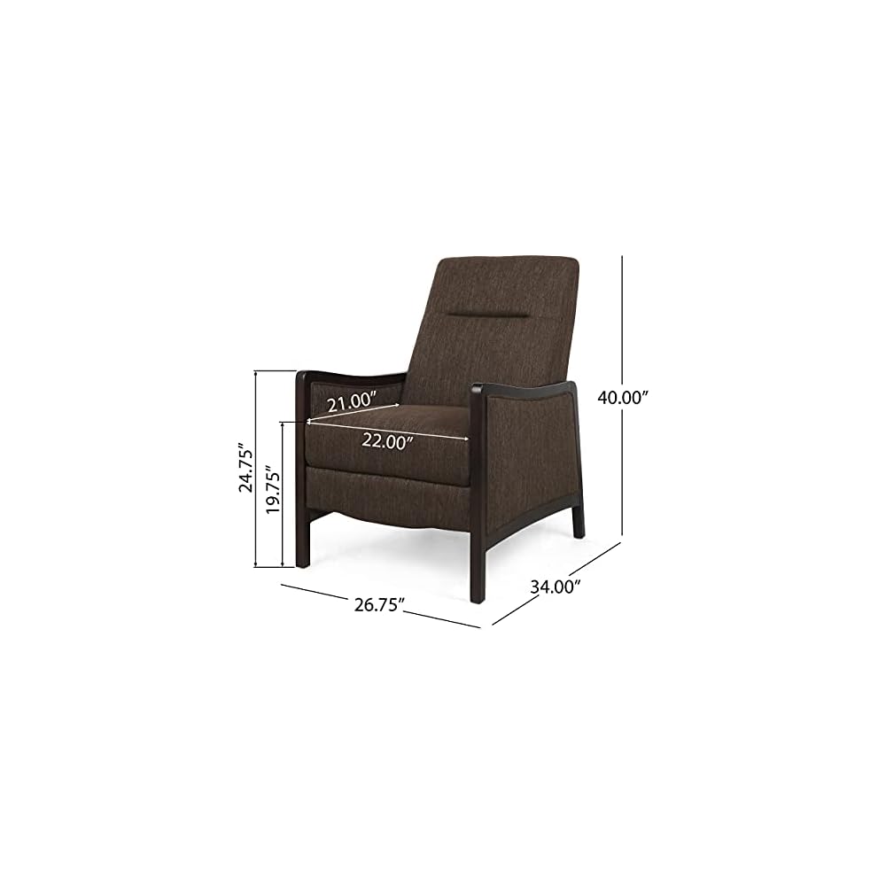 Christopher Knight Home Veatch Pushback Recliner - Brown/Dark Walnut