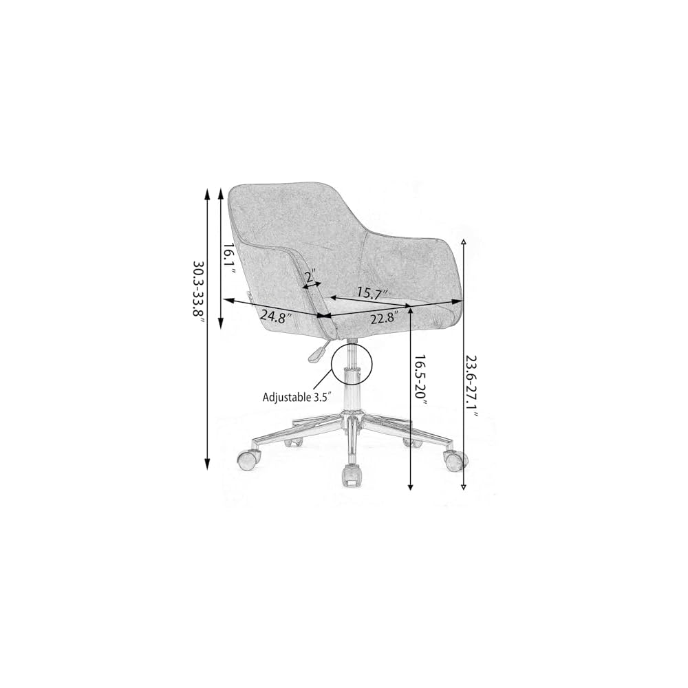 Desk Chair Comfy Simple Modern Home Office Desk Chairs Comfy Comfy Desk Comfy Office Chair for Living Room, Bedroom, Vanity, Study