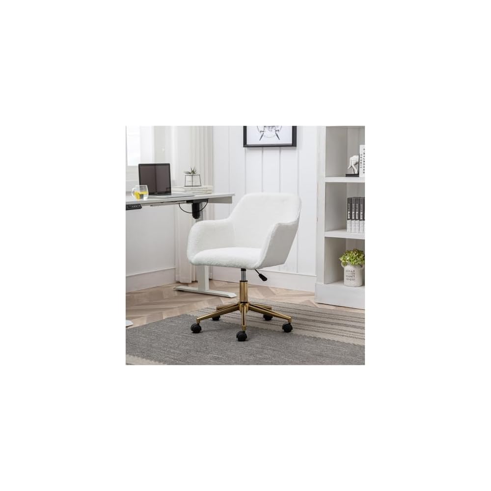 Desk Chair Comfy Simple Modern Home Office Desk Chairs Comfy Comfy Desk Comfy Office Chair for Living Room, Bedroom, Vanity, Study