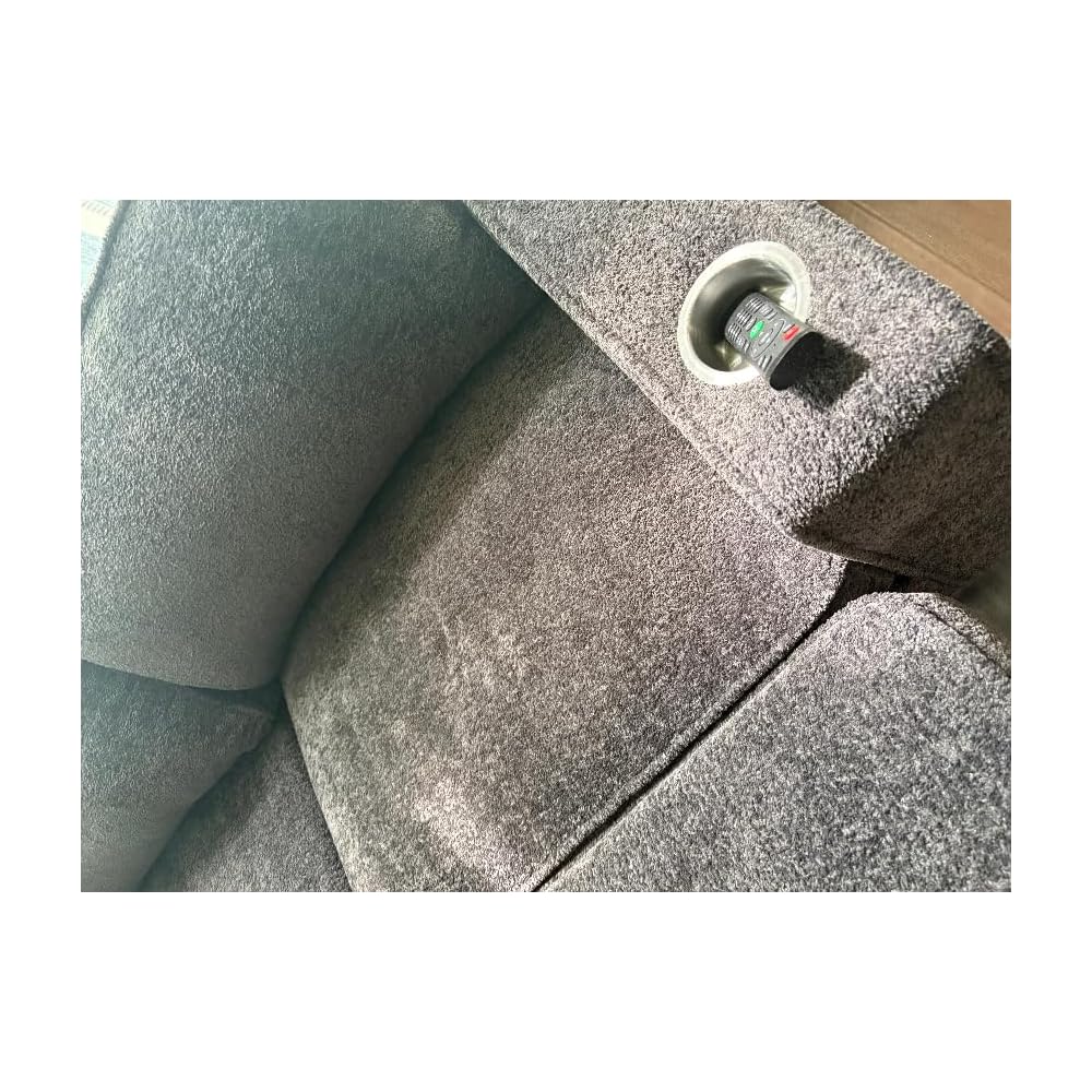 L-Shaped Sectional Couch for Living Room with Storage Drawers & Cup Holders
